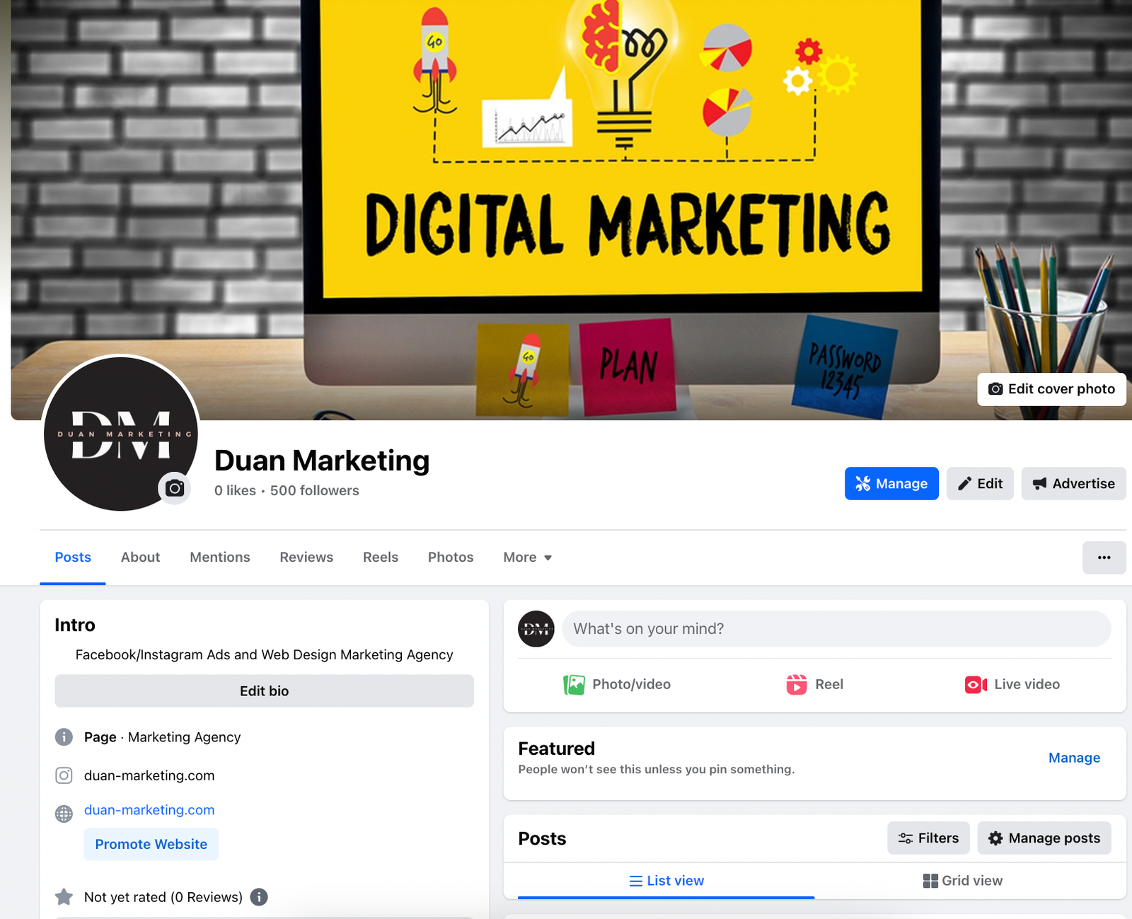 Duan Marketing Instagram Page